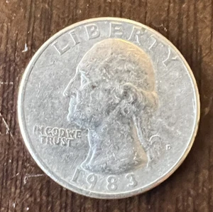 ERROR 1983 D WASHINGTON QUARTER SPITTING EAGLE - Picture 1 of 3