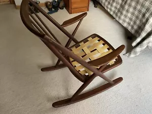 Vintage 50's 60's Mid-Century Danish Modern TEAK Rocking CHAIR Bramin DENMARK - Picture 1 of 20