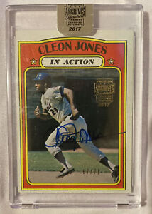 2017 Topps Archives Signature Series Cleon Jones Mets Auto 1972 In Action 67/71