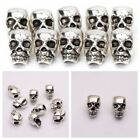 DIY Metal for Bracelet Skull Head Antique Silver Jewelry Making Spacer Beads