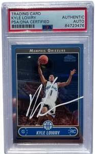 KYLE LOWRY SIGNED 2006 TOPPS CHROME ROOKIE CARD #262 AUTO RC PSA/DNA - Picture 1 of 2