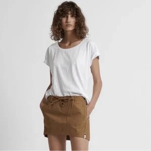 One Teaspoon Skirt Size Medium Drifter Mocha Vegan Leather Lace Up Mini BNWT - Picture 1 of 8