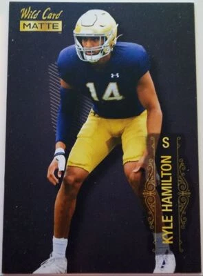 2022 Wild Card Matte Kyle Hamilton Notre Dame Fighting Irish #MB-76 - Image 1 of 2