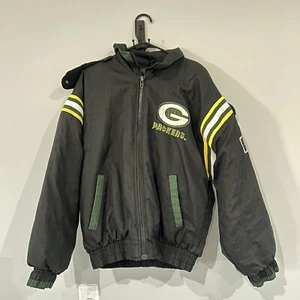 Green Bay Packers Pro Player Jacket SIGNED CRAIG HENTRICH Autographed S *READ* - Imagen 1 de 16