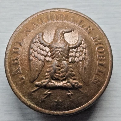 BOUTON  Garde Nationale Mobile  second Empire 1844-1865 2,32mm TW&W Paris - Photo 1/2