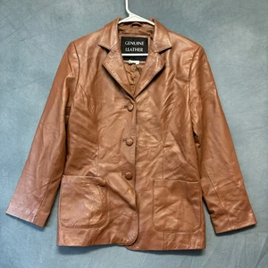 Navarre Leather Company Jacket Blazer Button Down Preppy Academia Boho Country - Picture 1 of 11