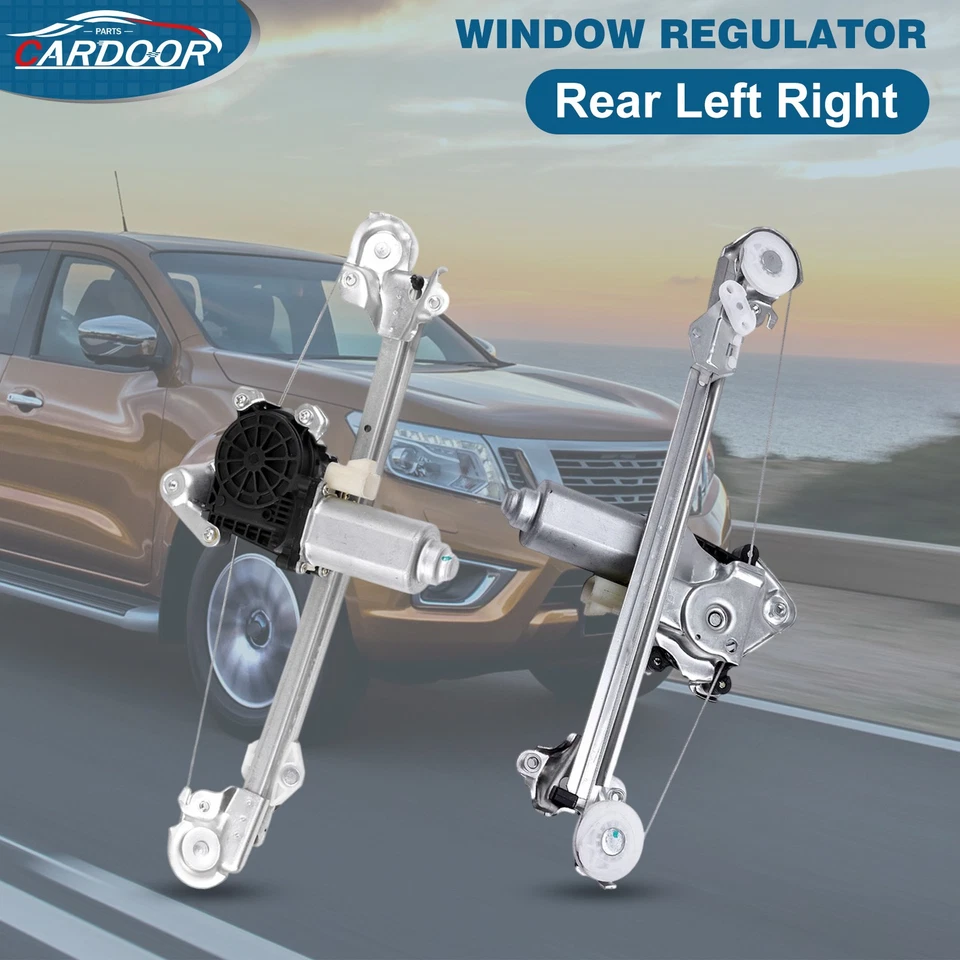 Par de reguladores de ventana eléctrica traseros con motor para Chevrolet Malibu 1997-2003 Foto 1 de 4