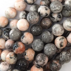 Cuentas redondas de jaspe cebra rosa natural piedras preciosas 15" hilo 6 mm 8 mm 10 mm 12 mm - Imagen 1 de 4