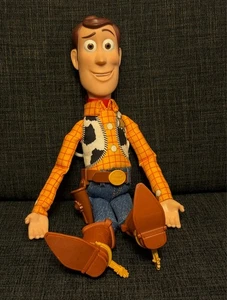 Disney Pixar Toy Story Woody Sheriff Zugschnur Puppe 15 Zoll (ohne Hut) sprechen FUNKTIONIERT - Bild 1 von 19