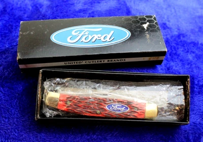 NIB 3 Blade Ford Folding Pocket Knife Accessory Truck Bronco Blue Oval FoMoCo - Image 1 of 4