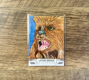 2024 Topps Star Wars Masterwork Chewbacca Chewy Sketch 1/1 by David Willingham - Picture 1 of 2