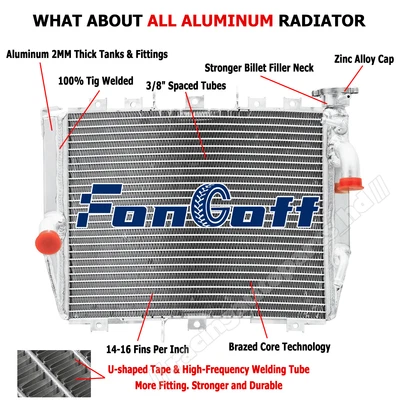 Aluminum Radiator Fits 2004-2005 KAWASAKI NINJA ZX-10R ZX10R Replacement - image 1 of 4