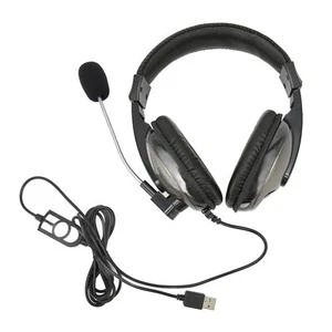 USB Gaming Headset Wire Control Adjustable Volume Gaming Headset With Mic For FY - Afbeelding 1 van 22
