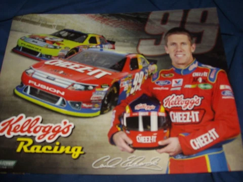 2011 CARL EDWARDS CHEEZ-IT / KELLOGG'S NASCAR POSTCARD Cover