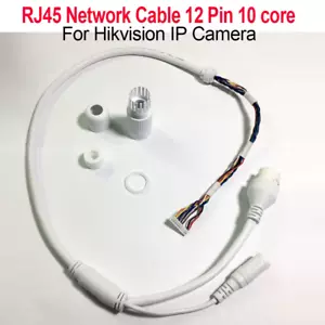 Ethernet Lan Cable PoE RJ45 Network Cable 12 Pin 10 Core for Hikvision Ip Camera - Picture 1 of 1
