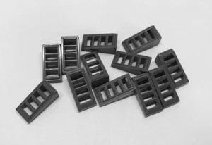 Lego Basic City 61409 Dachstein geriffelt Slope Gitter dunkelgrau 12x 4540386