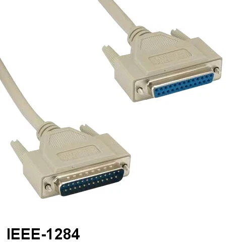 LOT10 10' IEEE1284 DB25 25Pin Male to Female Cable 28AWG Printer Bi-Direction - Image 1 of 1
