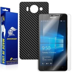 ArmorSuit Lumia 950 Clear Film Screen Protector + Black Carbon Skin Protector - Picture 1 of 6
