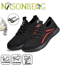 NASONBERG Arbeitsschuhe Sicherheitssandalen Herren Stahlkappe SRC Atmungsaktiv