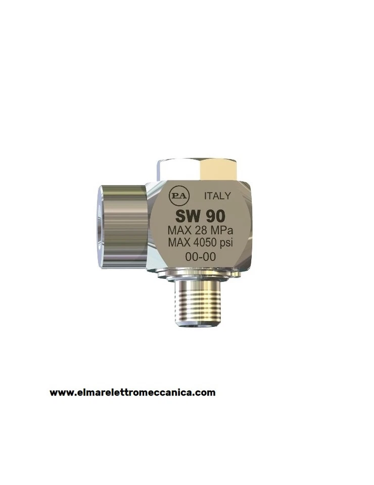 ELMAR 1/4" M x 1/4" F Giunto girevole 90° SW90 Autolavaggio Car Wash