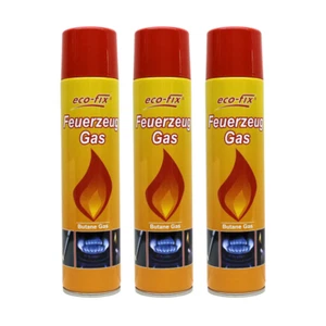 3 x FEUERZEUGGAS BUTANE NACHFÜLL GAS UNIVERSAL BUTAN GAS 300 ml - Bild 1 von 2