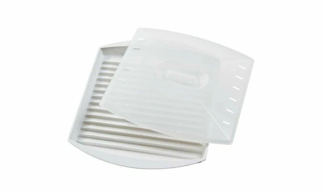 Prep Solutions Microwave Bacon Grill with Cover - White (PS-66LID)