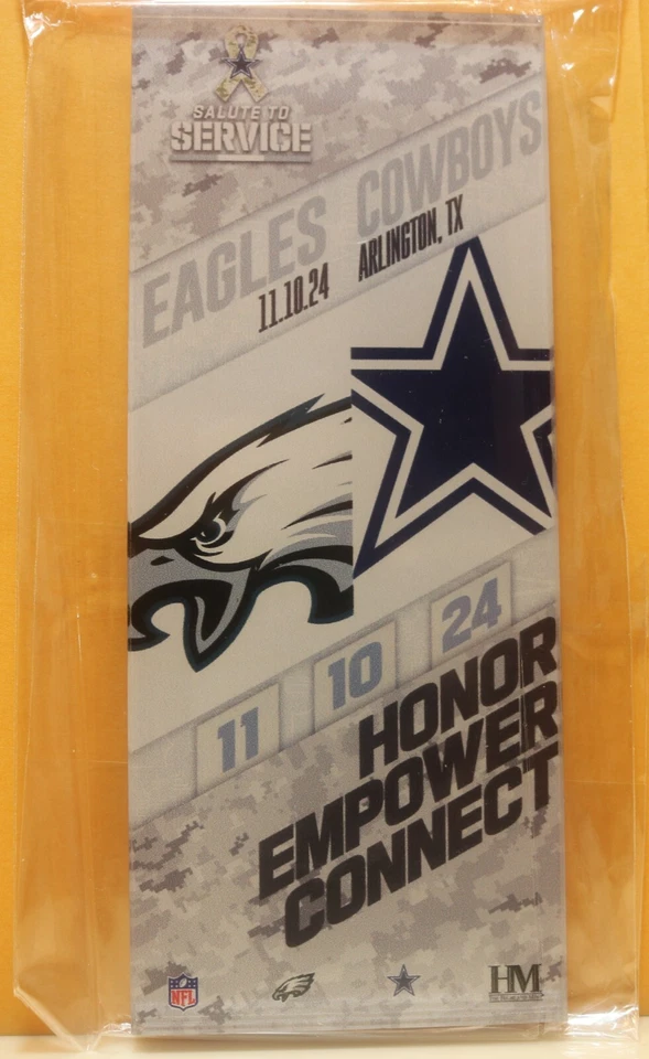 Highland Mint Philadelphia Eagles vs Dallas Cowboys 11/10/24 3D Blockart acrílico Foto 1 de 1