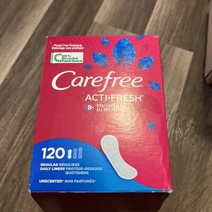 Carefree Acti-Fresh Regular Pantiliners, Unscented, 120 Ct READ!! Damaged Box - Picture 1 of 5