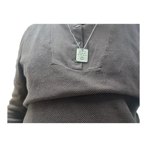 Joyería de las FDI de Israel - Soporte con Israel doble lado etiqueta plateada perro tono collar - Imagen 1 de 12