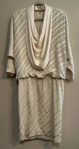 Vintage SANSAPPELLE Karie Patterson Dress Drop Waist Linen Sz 10 - Picture 1 of 6