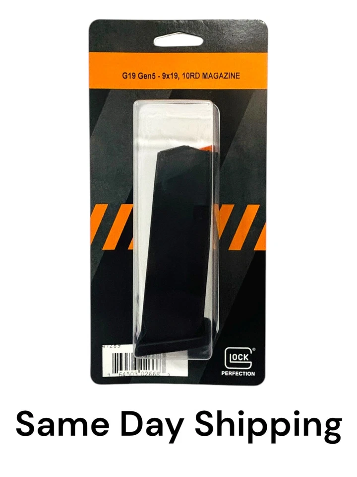 NIB GLOCK 19 GEN5 10 ROUND OEM MAGAZINE 9MM SAME DAY SHIPPING - 47289 - Image 1 of 4