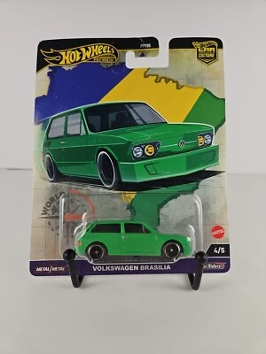 Hot Wheels Premium Car Culture Volkswagen Brasilia Green Variant w/Real Riders - Image 1 of 3