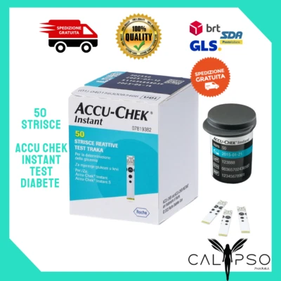 ROCHE ACCU CHEK INSTANT 50 Strisce Reattive PER GLICEMIA TEST GLUCOSIO Scad 5-09-2026