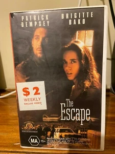 The Escape VHS Ex-rental Video tape HTF sex scenes Patrick Dempsey 1995 - Picture 1 of 4