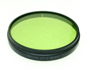 60mm Slip-On / Push- On Kelpan (Linhof) G1 Filter - GREEN Contrast - NEW - Picture 1 of 5