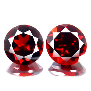 2.01ct FLAWLESS NATURAL BEST COLOR 5A+RED PYROPE GARNET MATCHING PAIR RARE GEM!