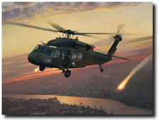 Returning Fire by William S. Phillips - Sikorsky UH-60 Black Hawk -  L/E Print