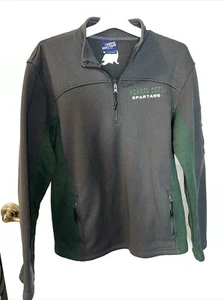 Campus Heritage Thermal Michigan ST. Spartans Grey/Green Quarter Zip Size Med - Picture 1 of 8