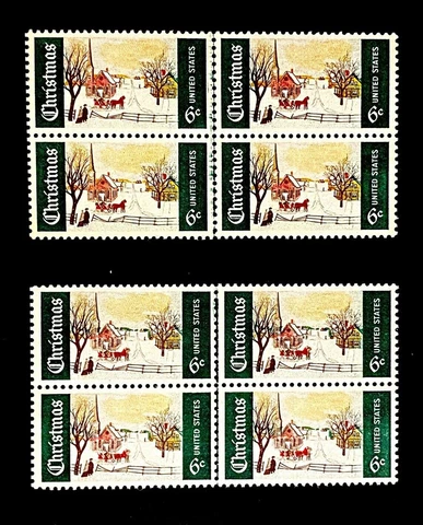 StampTLC US 1384c Missing Color 4 Major Listed Errors PLUS Original Christmas Cover