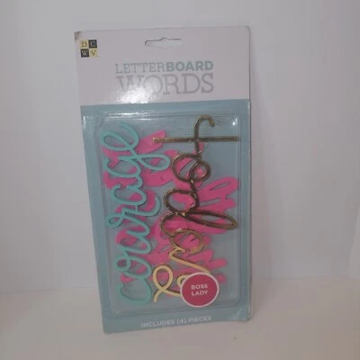 DCWV Letterboard Words 4/Pkg-Boss Lady/Office. - Image 1 of 2
