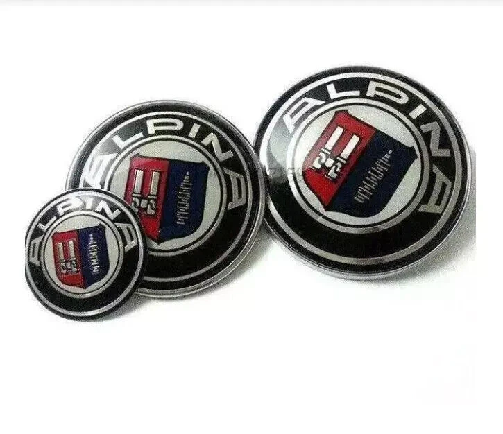 Juego de 3 para BMW Alpina 82mm emblema delantero y 74mm emblema trasero y dirección 45mm Foto 1 de 1