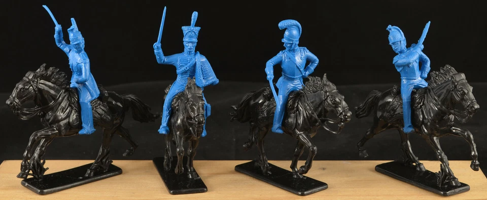 Reamsa наполеоновская французская кавалерия - 4 в 4 позы на итальянских клонированных лошадях - 54 мм - Изображение 1 из 1
