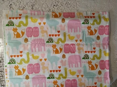 I ❤ Animales Raro Alexander Henry Algodón Edredón Tela Rosa Zoo Safari Corazones Rems Foto 1 de 4