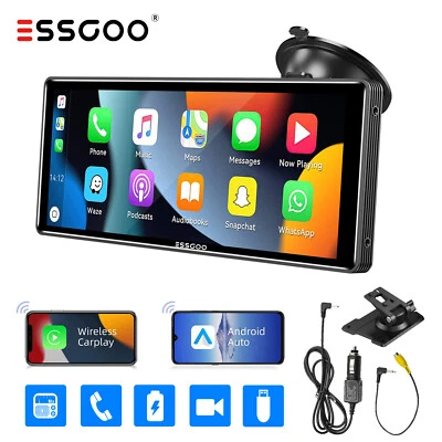 10.3 Zoll HD IPS Touchscreen Tragbares Drahtloses CarPlay Android Auto Autoradio - Bild 1 von 4