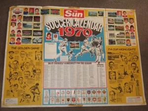Memorabilia de fútbol EL CALENDARIO DE FÚTBOL DEL SOL Wallchart 1970 - Imagen 1 de 4