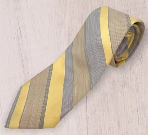 Vintage Handsome Striped Tie 90% Poly 10% Silk FAST FREE! Perfect Feedbk - Picture 1 of 7