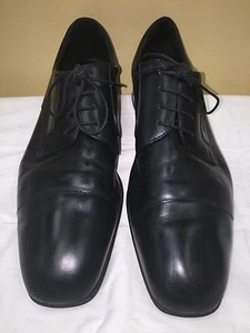 Salvatore Ferragamo 55774 Men Black lace up Oxford  SIZE  9.5 2 E Pre-Owned  - Picture 1 of 9