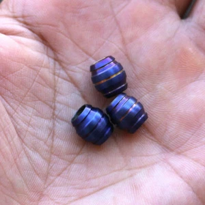 3pcs Titanium Bead Knife Parachute Lanyard Bead EDC Pendant Beads Keychain Tool - Picture 1 of 6