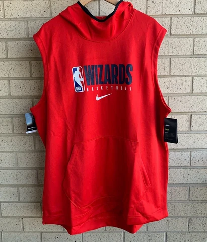Nike NBA Washington Wizards Team Issue Warm Up Hooded Vest AV1495-657 - XXL-TALL Cover