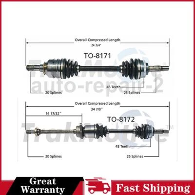 Eje CV trasero izquierdo trasero derecho Toyota MR2 Spyder TrakMotive 2003~2005 Foto 1 de 3